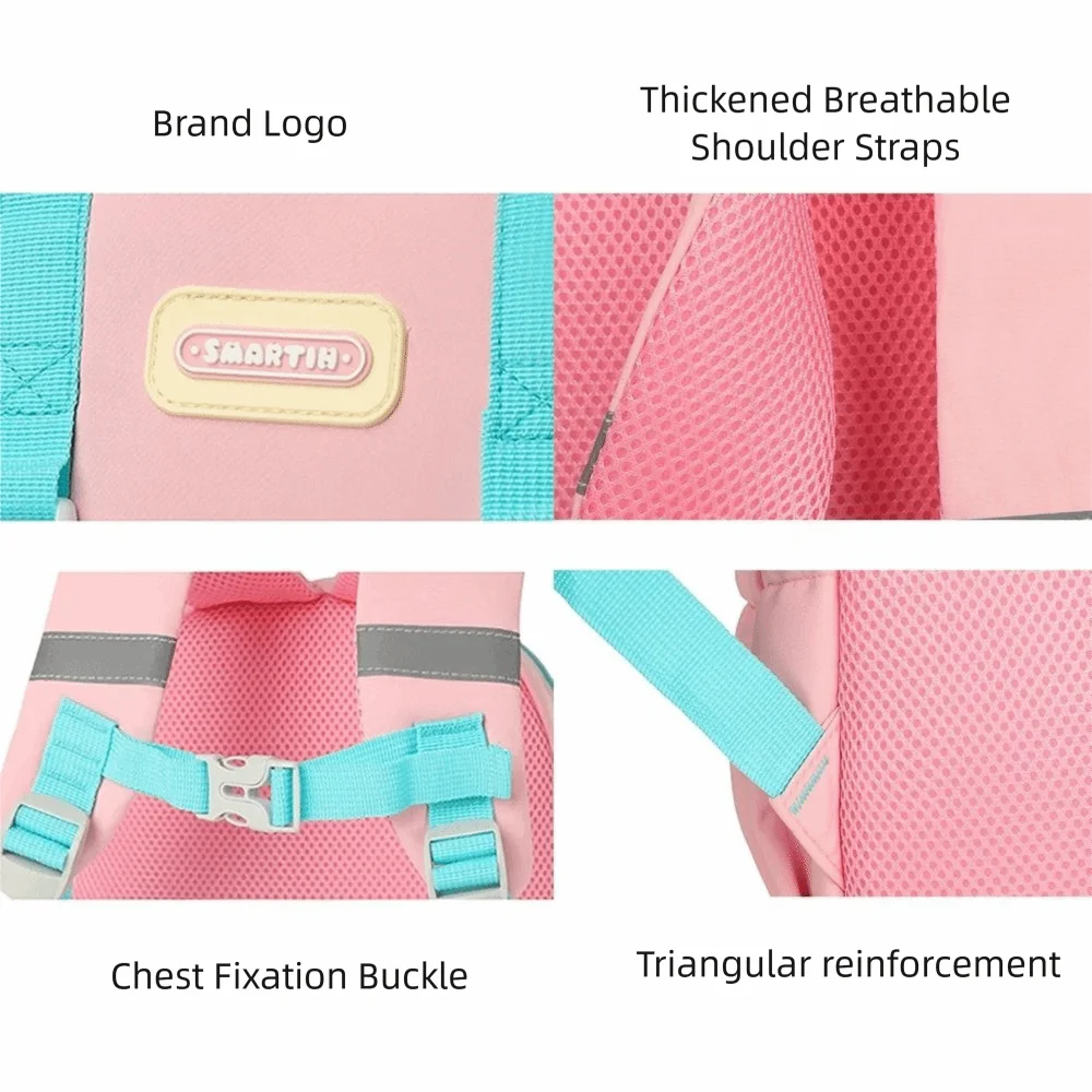 Borsa da scuola leggera per asilo Chiusura con cerniera impermeabile Zaini carini Zaini per bambini comodi di grande capacità