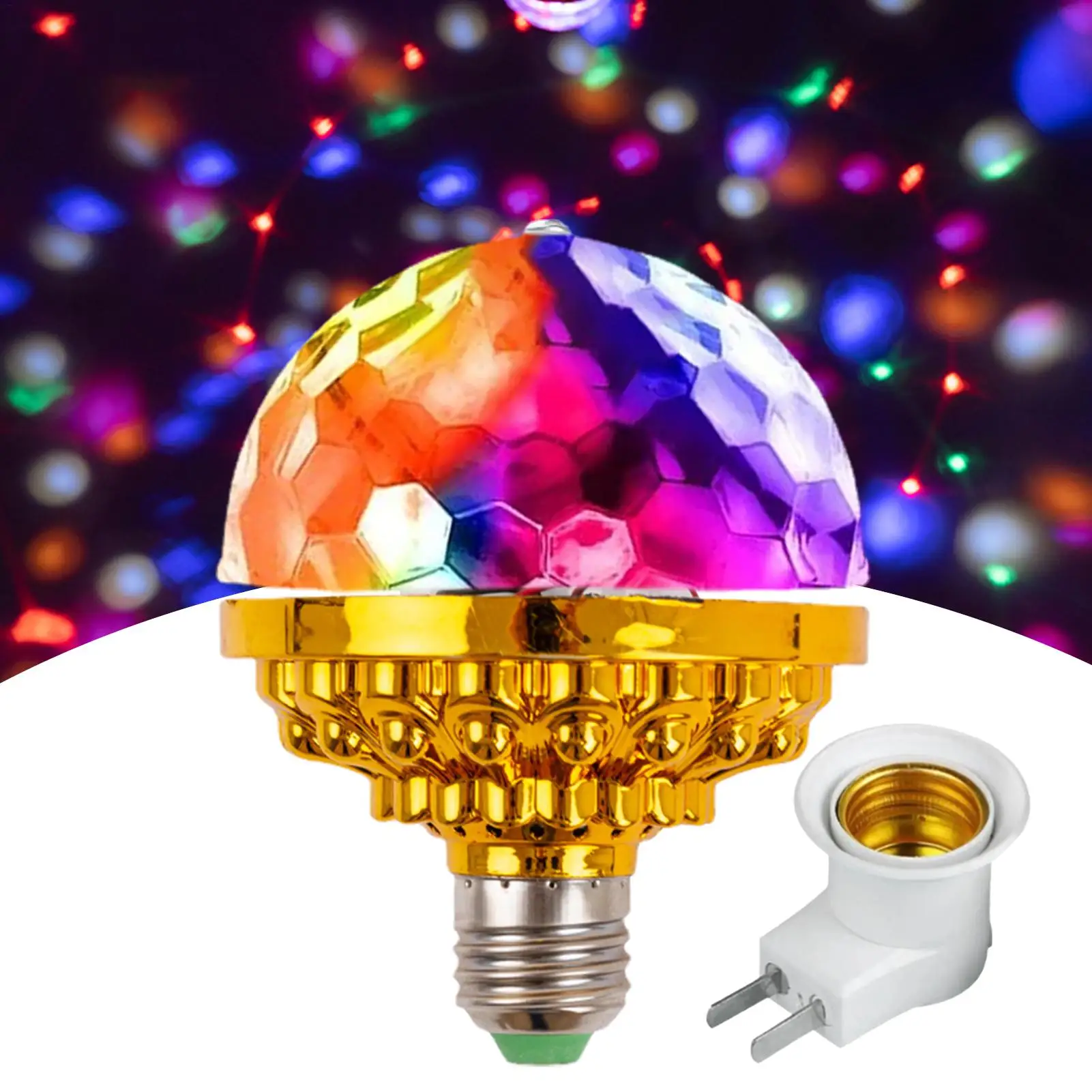 

Красочная E27 вращающаяся атмосфера 360° лампа MagicBall автоматический сценический эффект светодиодная лампа ночник для DJ Disco KTV танцевальная вечеринка