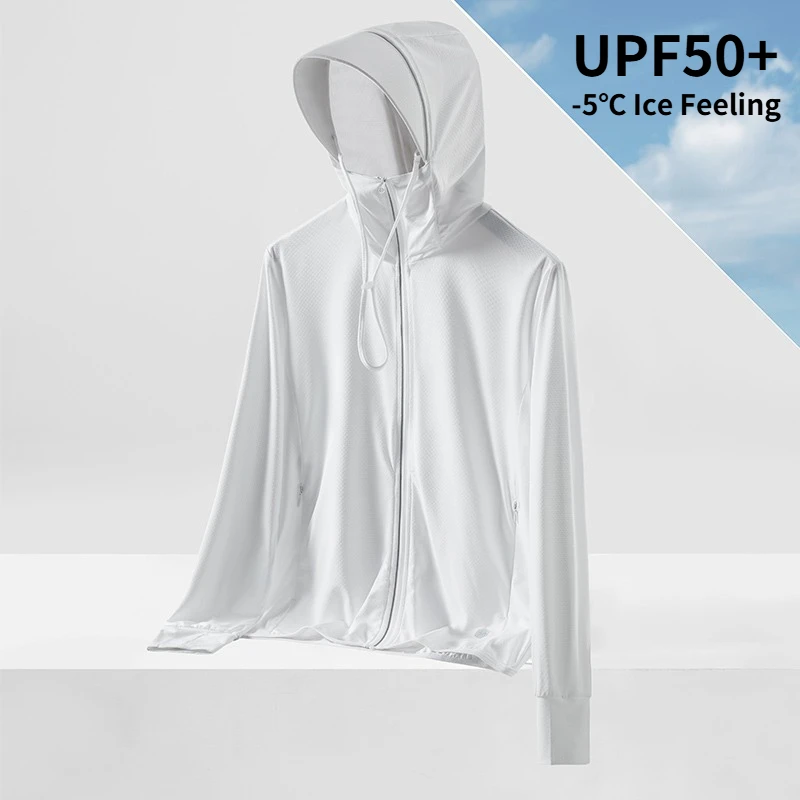 Summer UPF 50+ UV Sun Protection Skin Coats Men's Ultra-Light Sportswear Hooded Outwear Men Windbreaker Casual Jackets Running