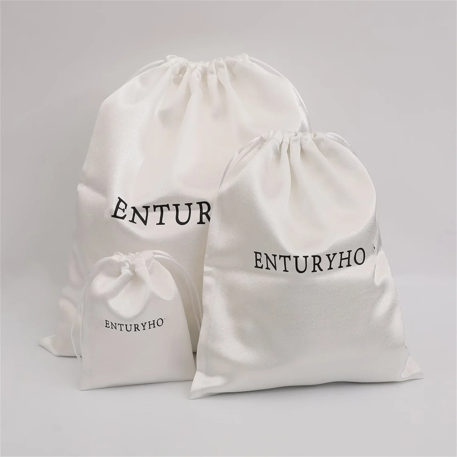 

100 Pieces Satin Drawstring Bags Custom Dust Bags Jewelry Packaging Bags Personalized Printing Halloween Gift Packaging Bags Can