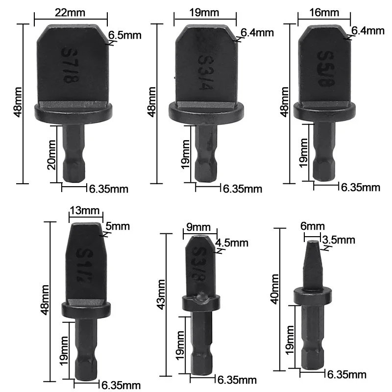 Pipe Expander Copper Tube Swaging Tools For Air Conditioner Refrigerator Flaring Takeover Tool Set Triangle Hex Shank Repair Kit