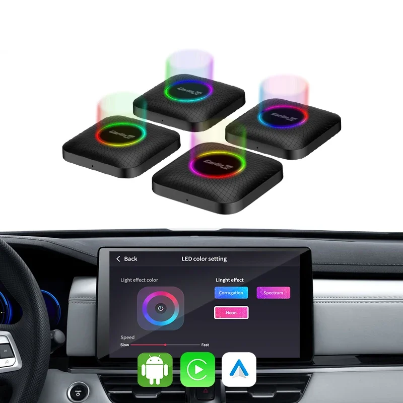 Carlinkit-Lecteur multimédia intelligent pour voiture, 4 Go + 64 Go, WiFi, mise à niveau automatique, récepteur Carplay, Android, AI Box Play