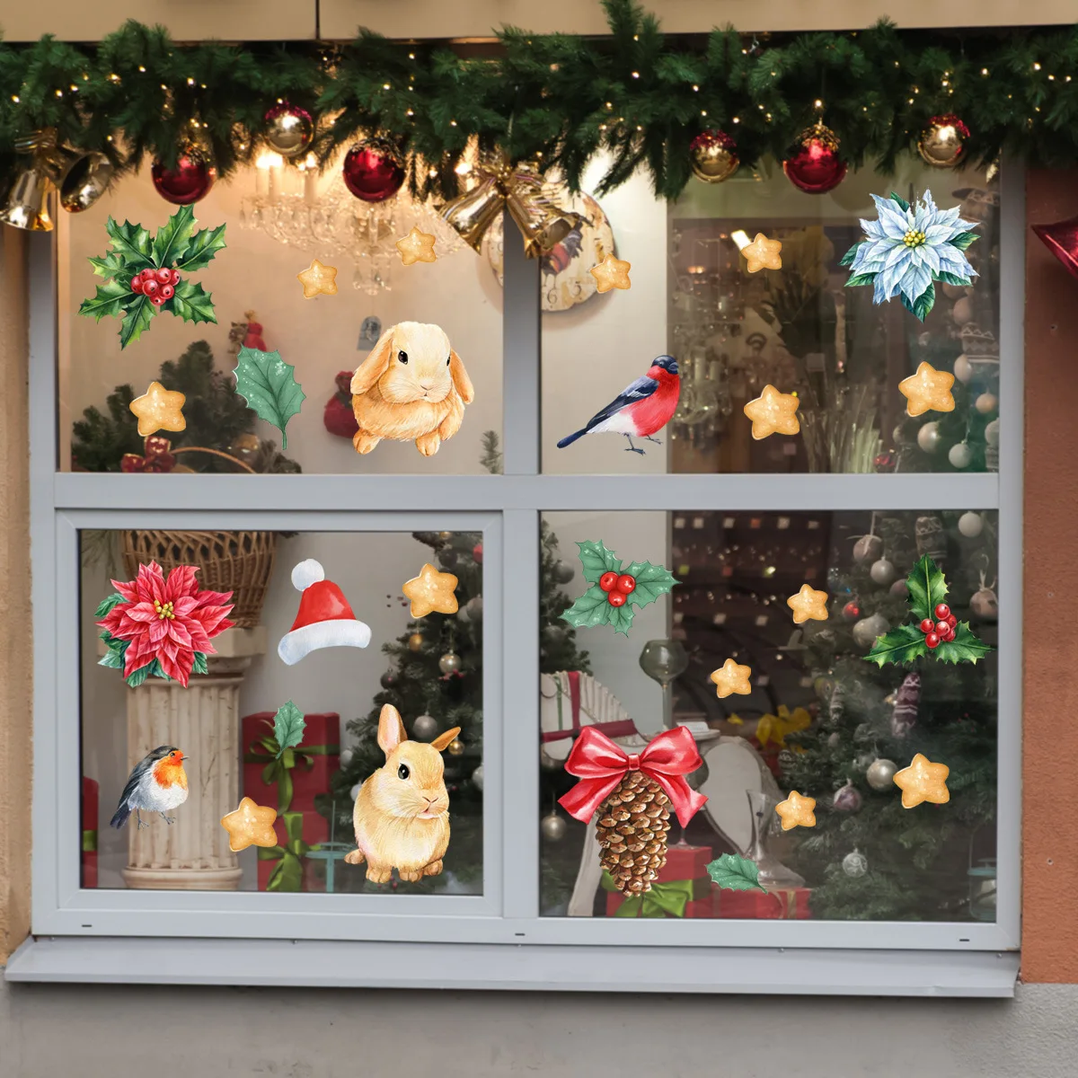 ChristmFor as WFor all Stickers EFor asy to For apply for Cozy Home DecorFor ation Festive PVC Design 30 by 60 Centimeters