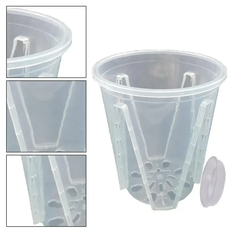 5PCS Root Control Transparent Flower Pot For Phalaenopsis Orchid Cattleya Planting With Stomata Flower Pot Home Decor