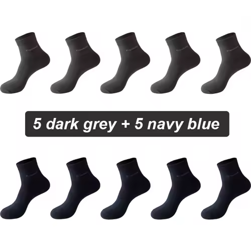 10Pairs Bamboo Fiber Socks Men Casual Business Anti-Bacterial Comfortable Breatheable High Quality Sock Male Plus Size EU38-46 - Image 20