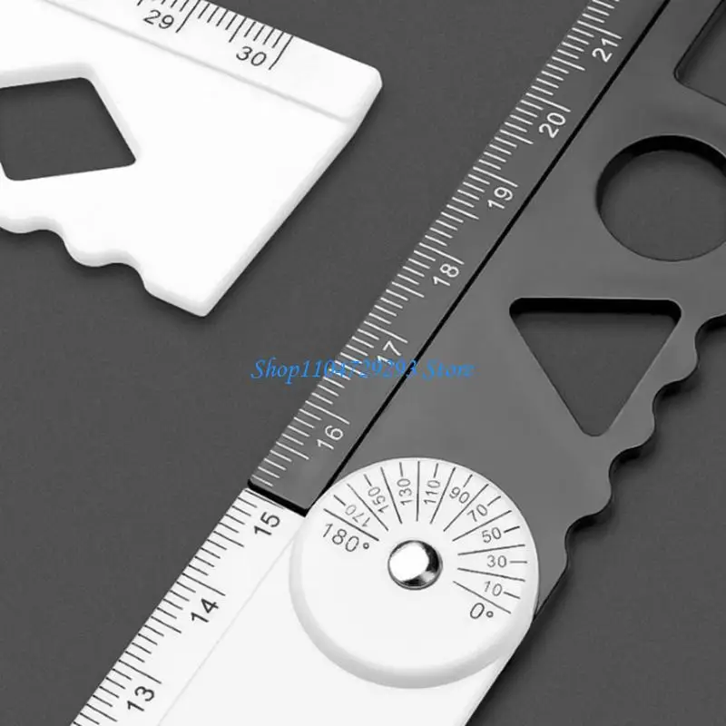 مجموعة Y2GD مكونة من 5 مساطر بلاستيكية ذات لونين غير قابلة للانزلاق للرسم الفني