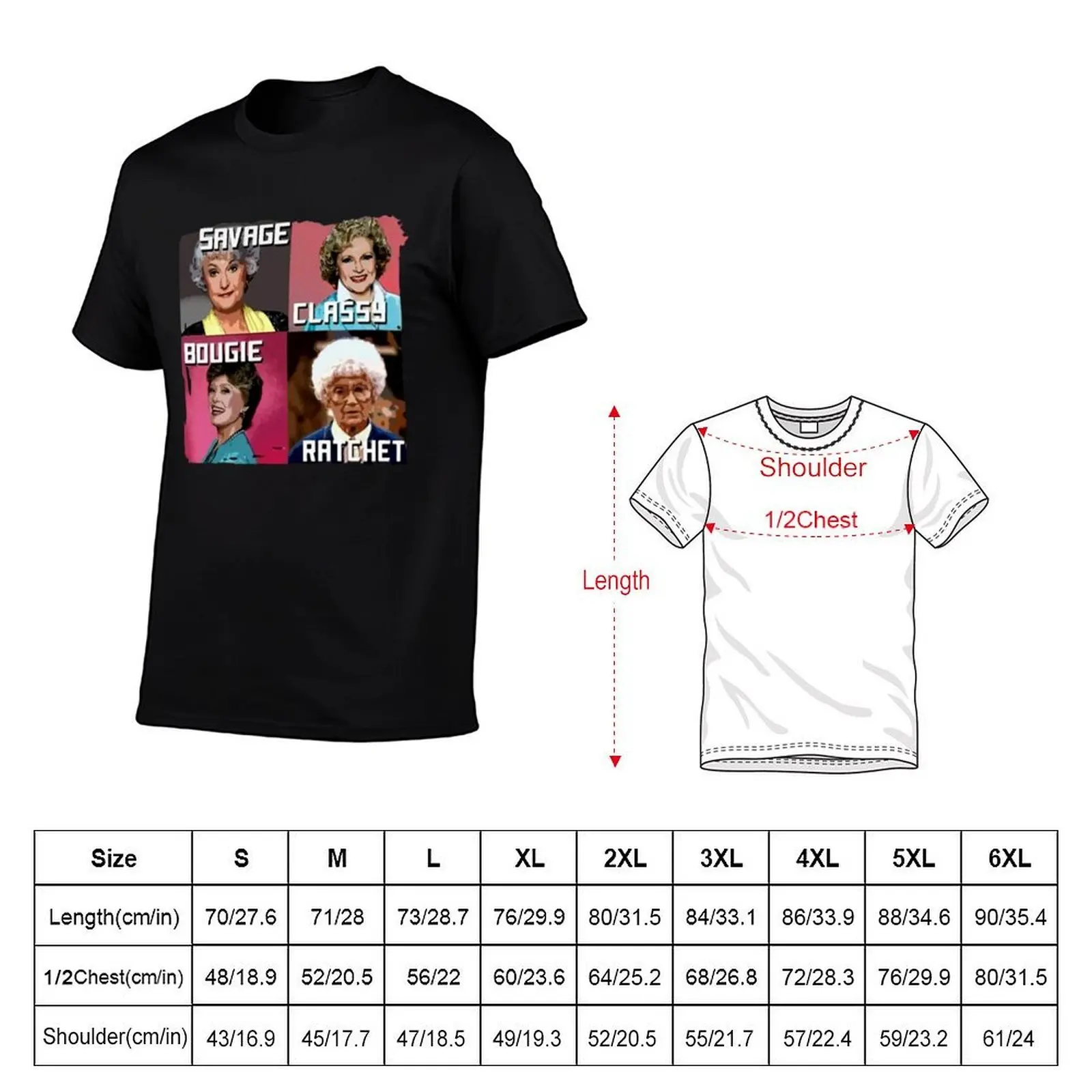 Womens Savage Classy Bougie Ratchet Golden Girls T-Shirt vintage sports fans compression shirt men