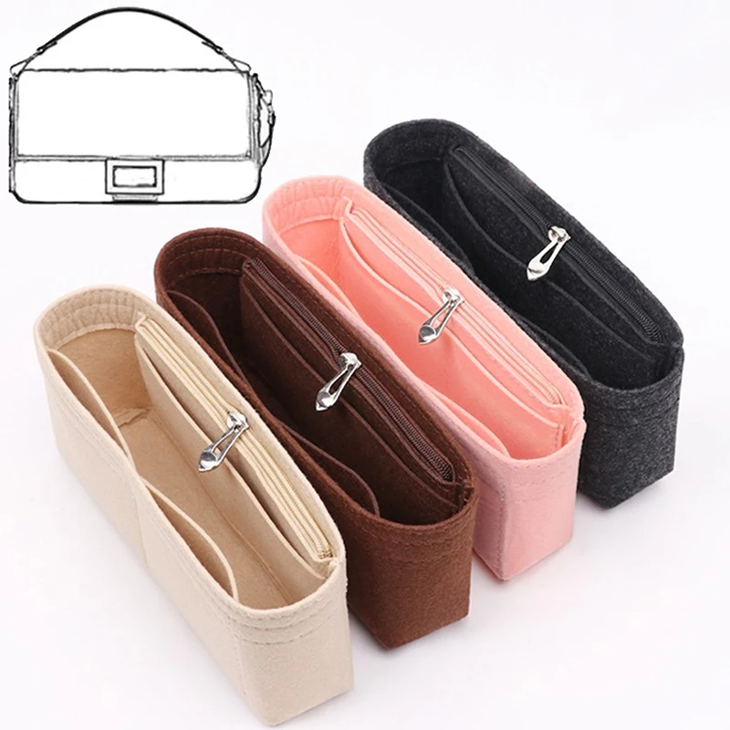 Trendy Felt Insert Bag Organizer Makeup Organizers Liner Perfect for Brand Women's Handbags Cosmetic Bags Bag Accesories