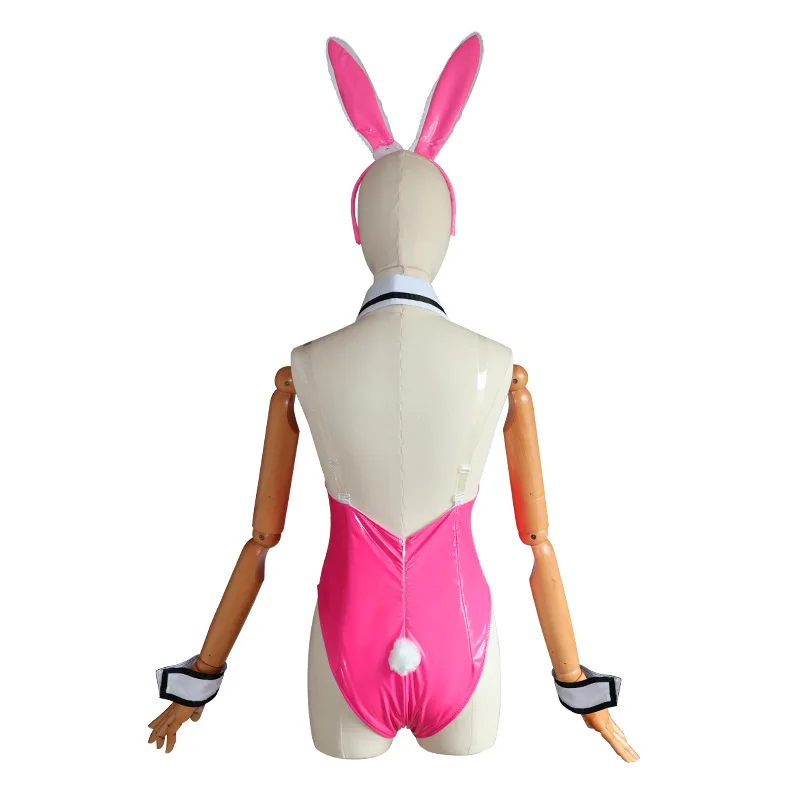 Viper Bunny Girl Cosplay Costume Alice Rabbit Girl Sexy Pink Jumpsuits Suit for Women