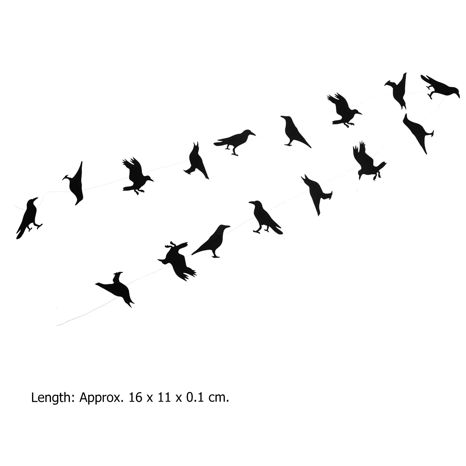

2Sets Creative Halloween Crow Garland Spooky Party Decorations for Indoor Outdoor Use Window Doorway Ceiling Hanging Decoration