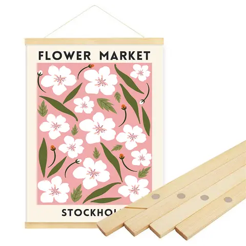 Pine Photo Frame 40x60 50x70 60x90cm Magnetic Picture Posters Frame Hangers Hanging Wall Photo Frames Living Room Interior Decor