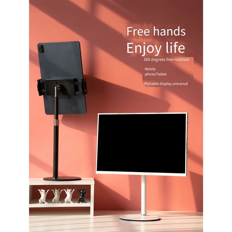 Top-Portable Monitor Stand 360 Adjustable Free Lifting Monitor Stand Desk Monitor Support Mobile Phone Laptop Universal