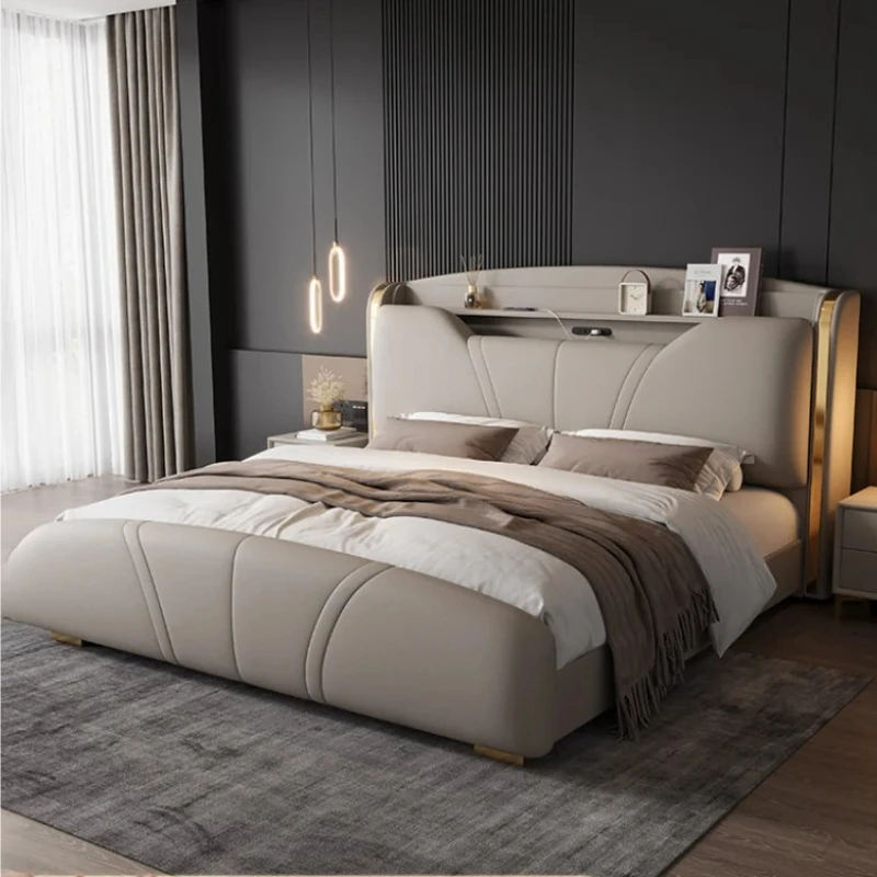 European Wooden Double Bed Pretty Unique King Size Frame Double Bed Luxury Modern Hotel Letto Matrimoniale Bedroom Furniture