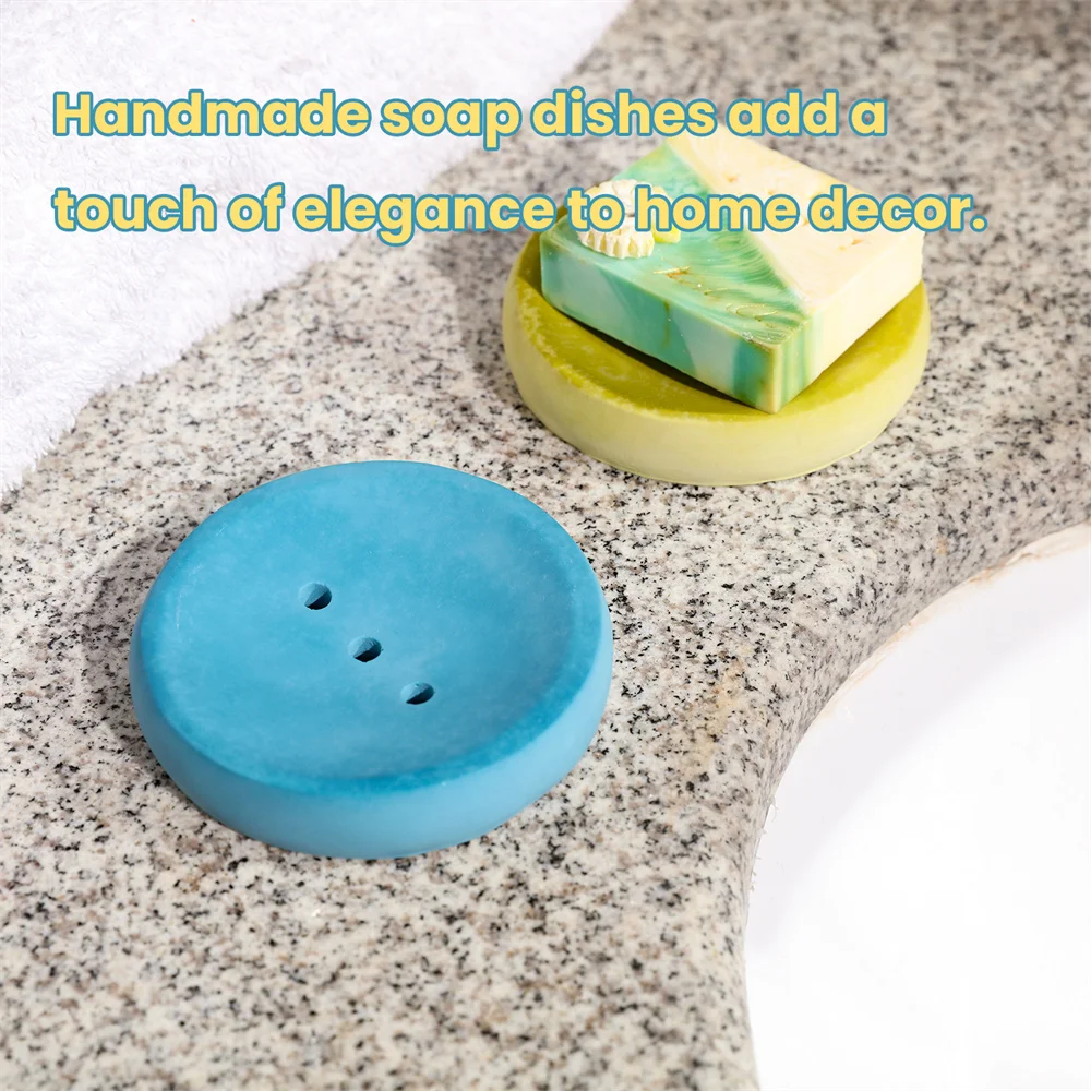 Boowan Nicole Soap Dish Concrete Silicone Mold Handmade Geometric Cement Mould Bathroom Decoration Tools