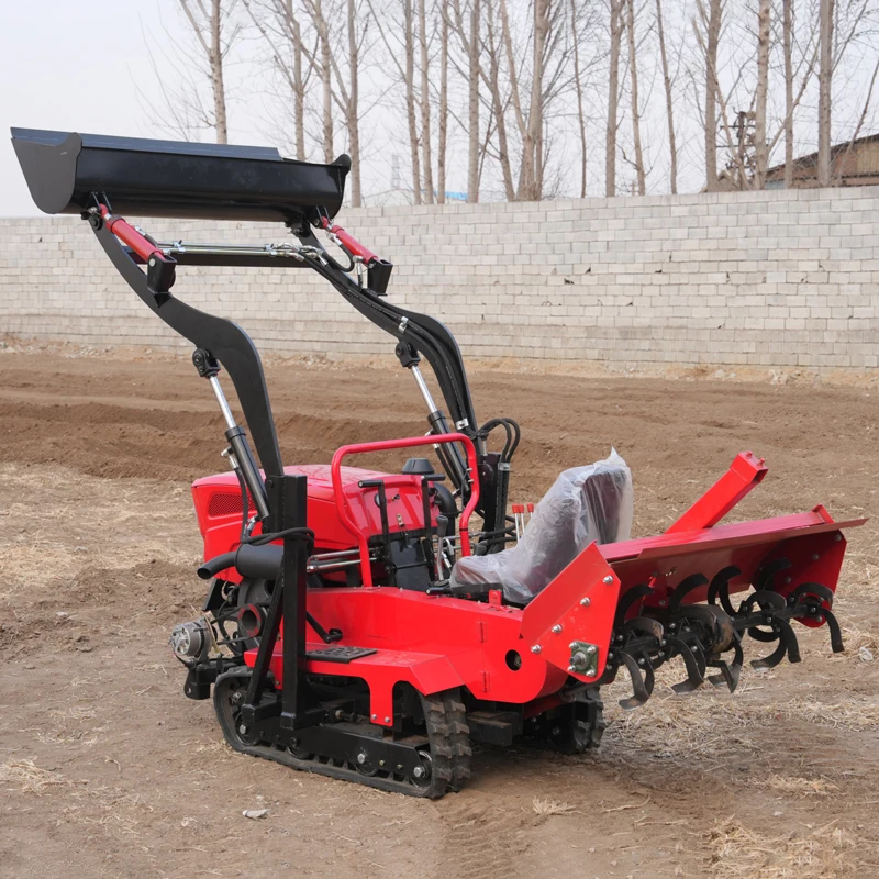 Space-saving Self Propelled Cultivator, Shaft Drive Rotary Tiller for Farm Soil Crushing