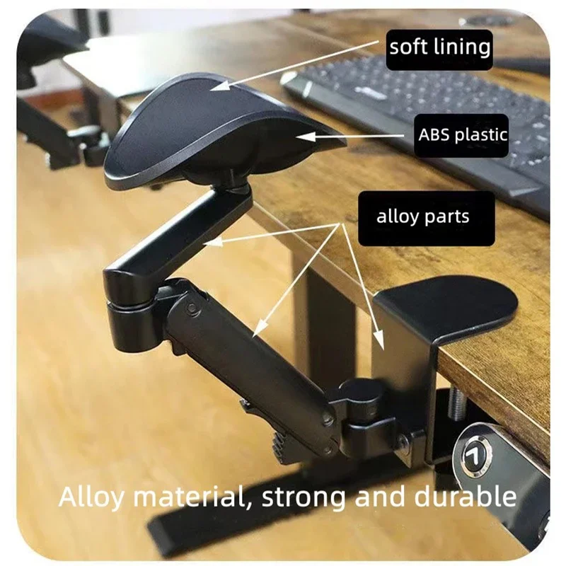 Metal Arm Rest Wrise Support Home Office Mouse Hand Desk Adjustable Mouse Pad Armrest for Computer Ergonomic Hand Comfort Should