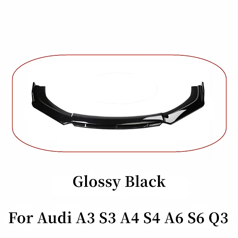 Voor Audi A3 A4 A6 Q3 S3 S4 S6 B6 B7 B8 B8.5 Accessoires Voorbumper Lip Kin spoiler Splitter Diffuser Body Kit Universele Auto