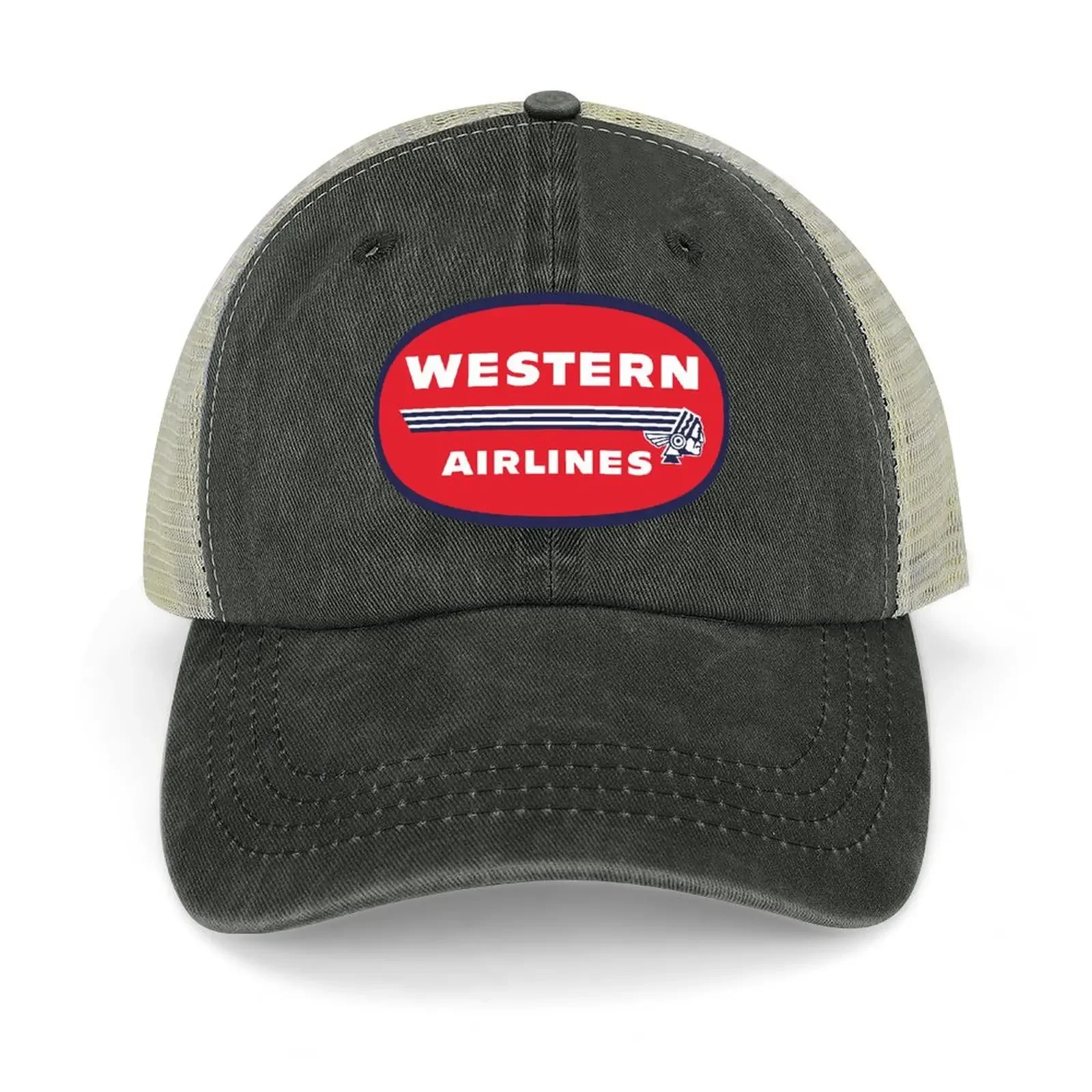 

Western Airlines Air Mail Label Cowboy Hat Kids Hat custom Hat Elegant Women's Hats Men's