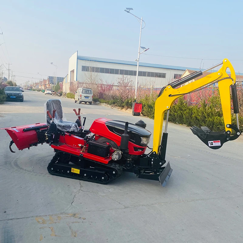 

Customized All-Terrain Agricultural 35HP Mini Cultivator Multi-Functional Cultivator Tiller Crawler Tractor with Excavator