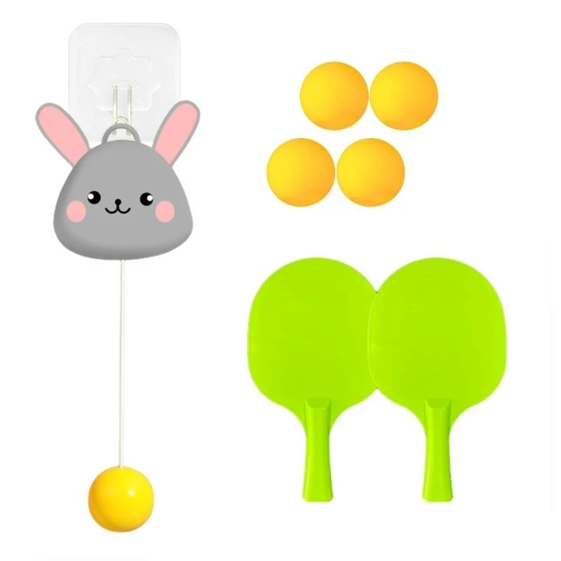 

Портативный подвесной тренажер для настольного тенниса с ракеткой и мячом для самостоятельной тренировки