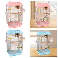 Bird Cage Transparent Acrylic Large Home Decor Parrot Cage Double Layer Birdcage for Finches Conures Lovebirds Parakeets Parrots