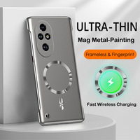 Metal Painting Frameless Case For Huawei Honor 300 200 100 90 70 50 Pro Magic 6 7 Lite X9C Smart Magnetic Wireless Charge Cover