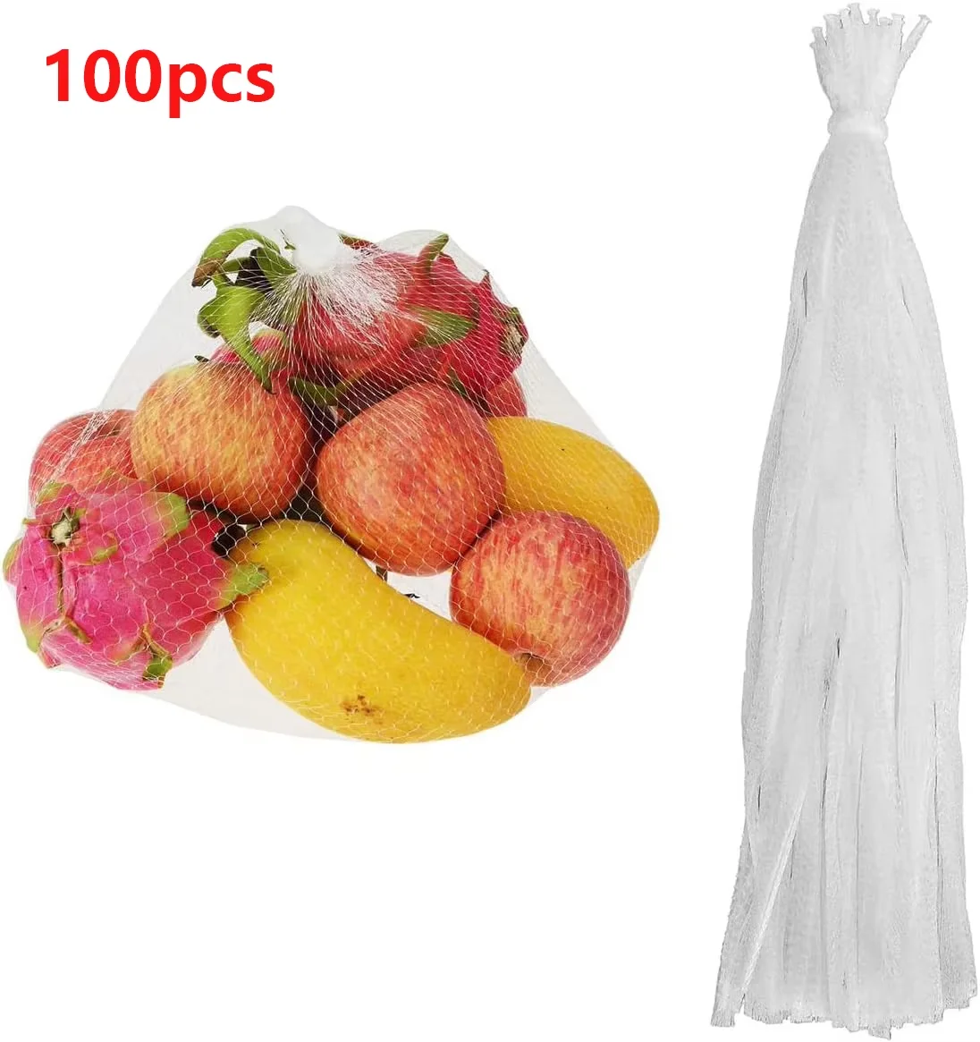 100PCS Resuable Nylon Mesh Bags Hanging Watermelon Nets Bags For Hanging Watermelon Honeydew Melon Vegetables