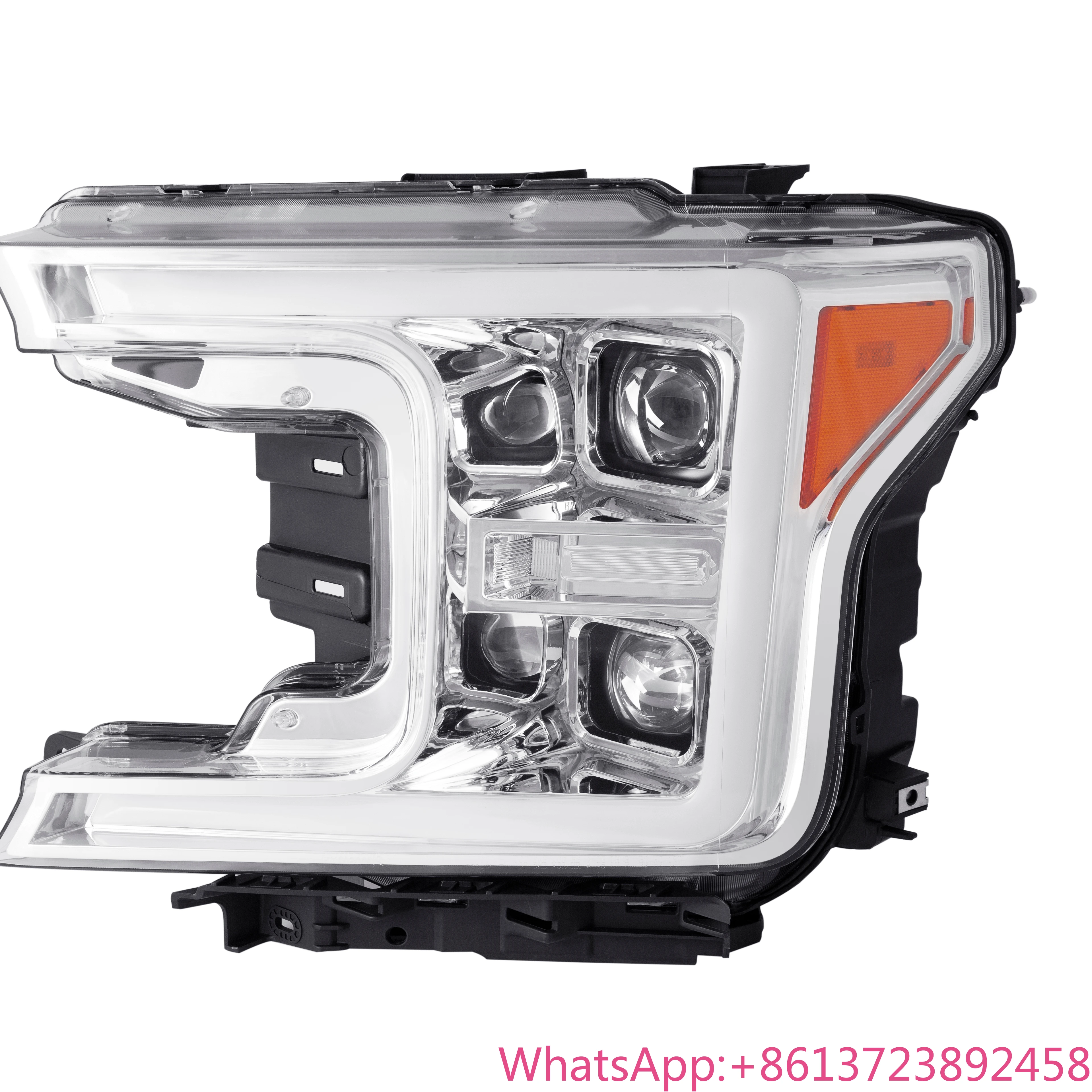 

Hot-selling LED C-Bar Projector Headlights w/ Switchback Sequential Turn Signal Lights FOR 2018-2020 Ford F150(Chrome /Clear )