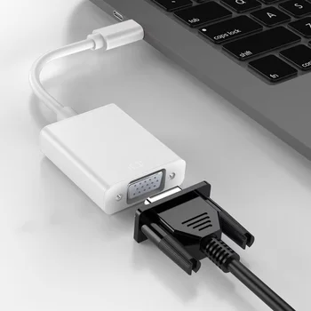 Cable adaptador tipo C a VGA hembra USB-C, adaptador USB 3.1 a VGA para portátil, MacBook, PC, monitor y proyector. 10 best sales Tipo c a vga - №3