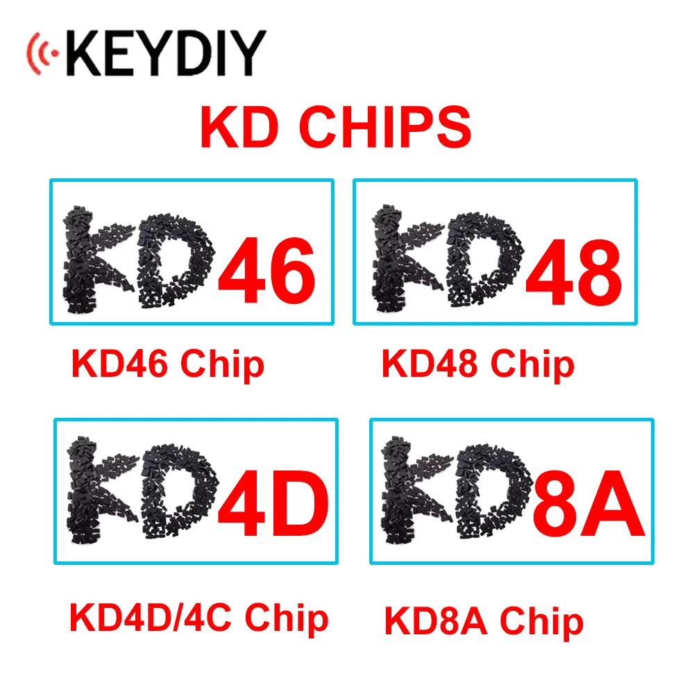 5 10pcs/lot Car Key Chip KD 4C/4D KD 48 KD 46 4C 4D 46 48 8A Copy Transponder for KEYDIY KDX2 Key Programmer Transponder Chip