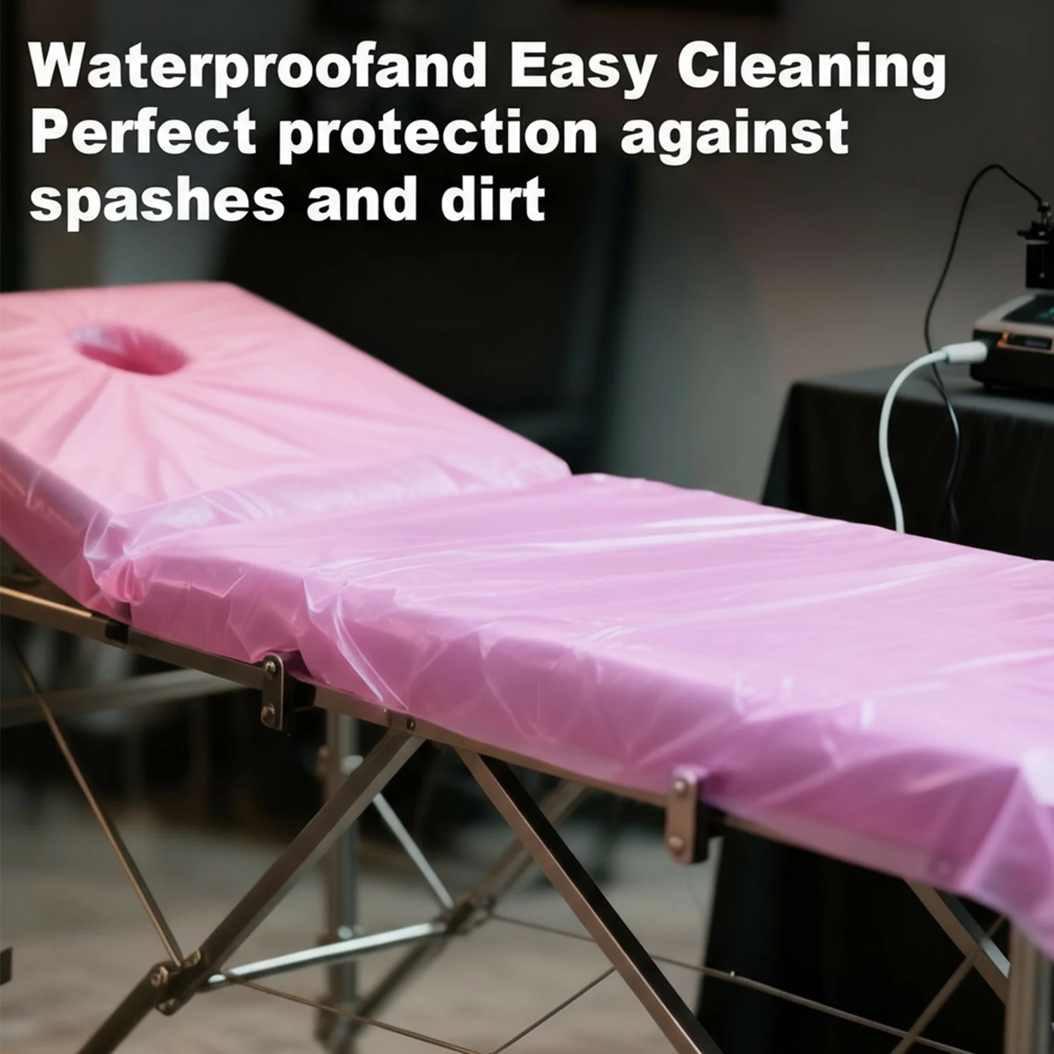 10 قطعة أسود/وردي المتاح الوشم السرير كرسي يغطي البلاستيك مقاوم للماء مرتبة مرنة استوديو اكسسوارات لوازم الوشم #4