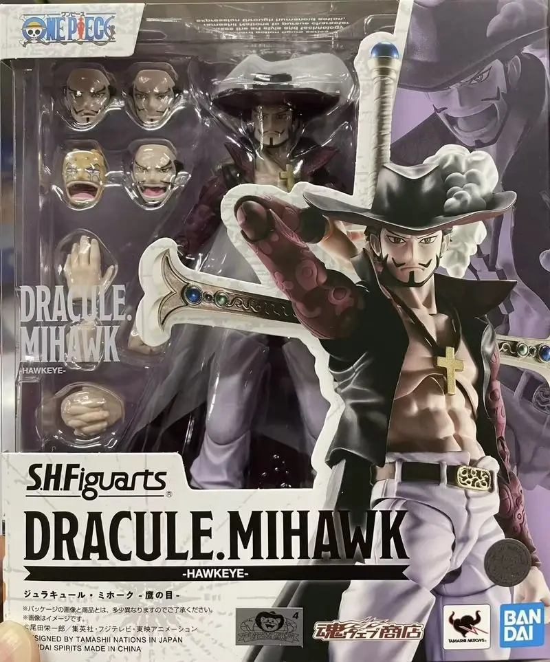 

Bandai Sh Figuarts One Piece Dracule Mihawk Eustass Kid Action Figure Collectible Model Anime Collection Festival Gift