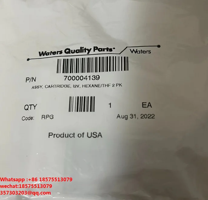 For Waters 700004139 i2V Cartridge Check Valve, THF/Hexane UPLC Primary Pump Driving Spool, (2/pk) New