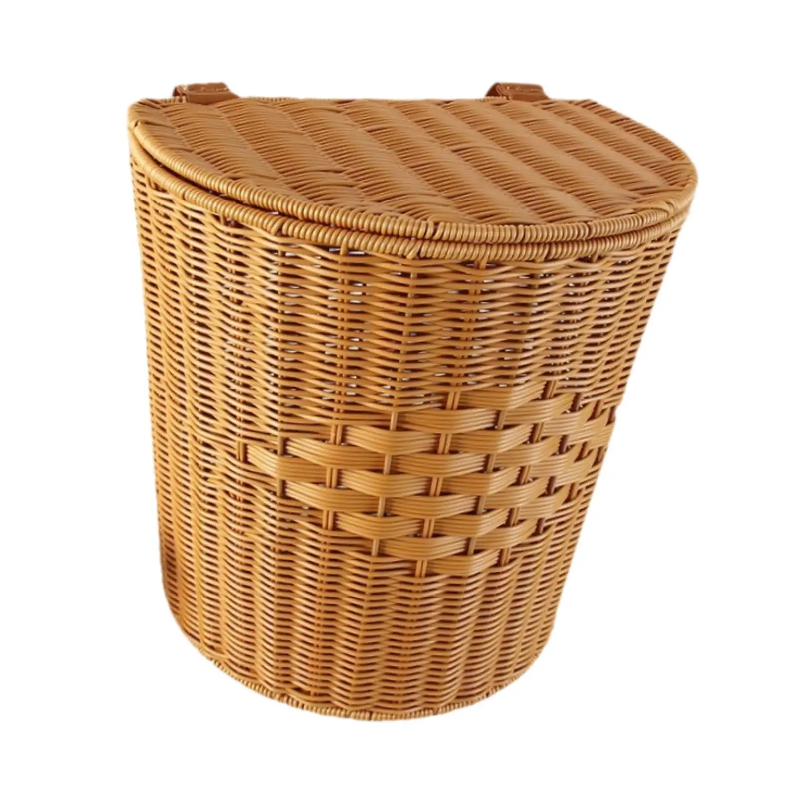 PP Rustic Basket Backpack with Lid Tea Leaves Picking Basket Accessories view 3