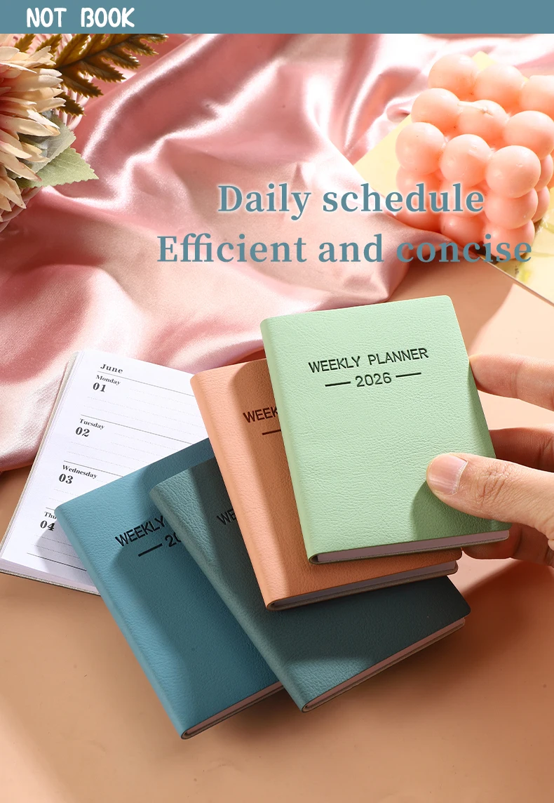 A7 Daily Planner Notebook Morandi PU Cover 3
