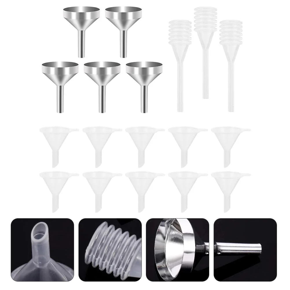 Small Metal Funnels Mini Pipette Fragrance Essential Oil Mini Funnels Powder Funnel Filling Small Bottles Sand Art Atomizers