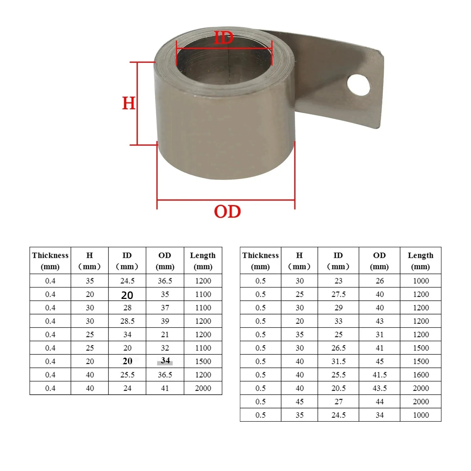 For stainless steel spiral flat wire coil torsion spring constant force extension tarp torsion for dishwasher door spring 1PC