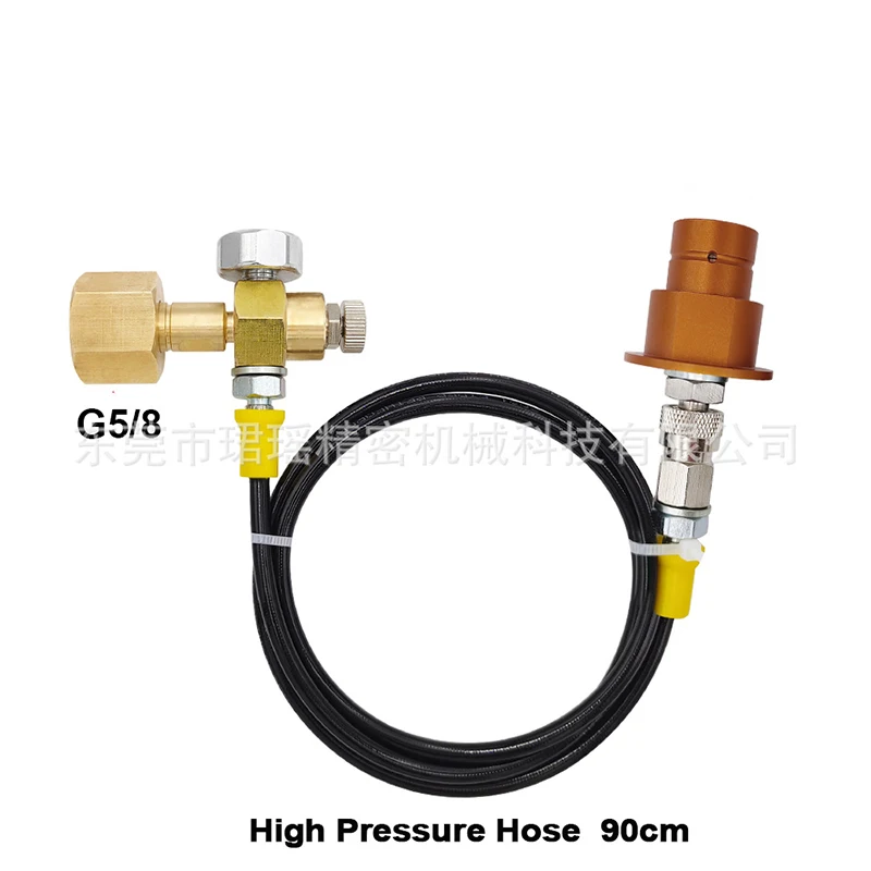 CO2 Cylinder CO2 Tank Direct Adapter with 90cm Hose, G5/8 CO2 Cartridges to Sparkling Water Soda Maker Direct Connector