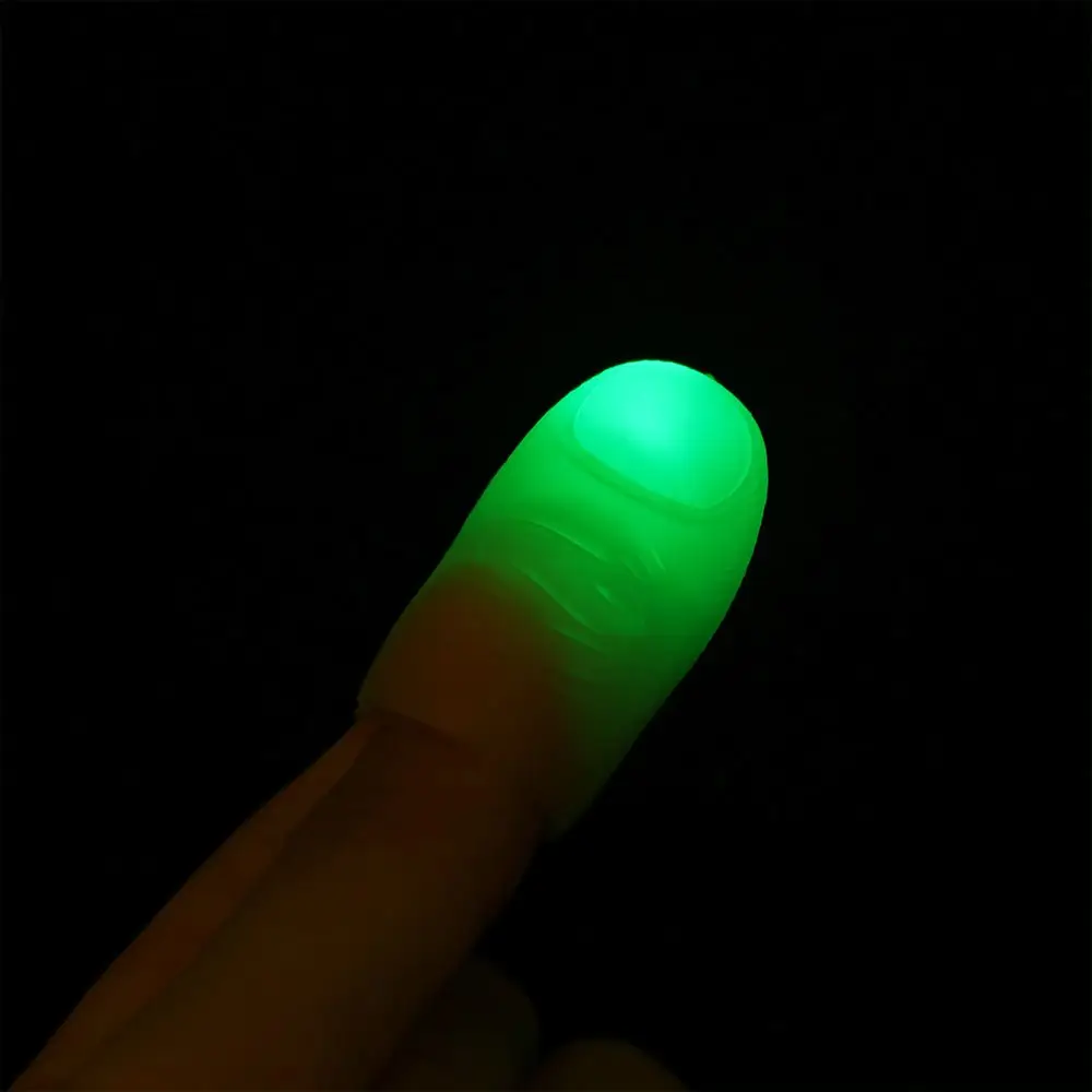 เต้นรํา 2 ชิ้น Super Bright Finger Lights Thumbs Fingers Trick Magic Light Close Up