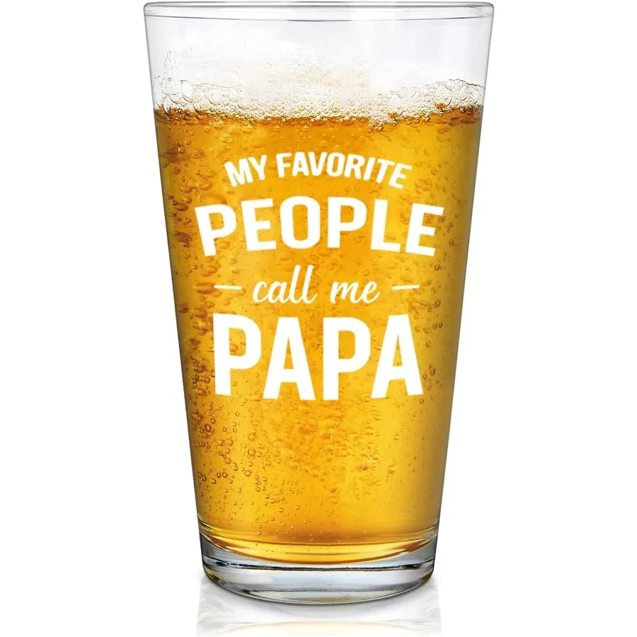 

15oz Beer Pint Glass for Dad Father Stepdad Bonus Dad Perfect Gift from Daughter or Son for Father's Day Christmas Birthday Cus