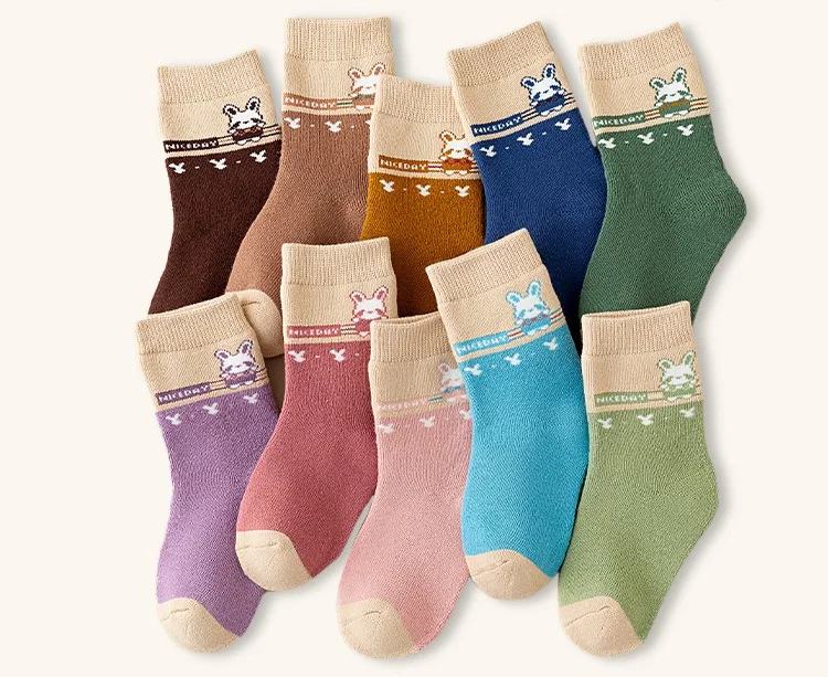 Jungen und Mädchen Socken Winter warme Baumwoll socken Baby Baumwolle verdickte Frotte socken Kinder Winters ocken 5 paare/los – Detail 4