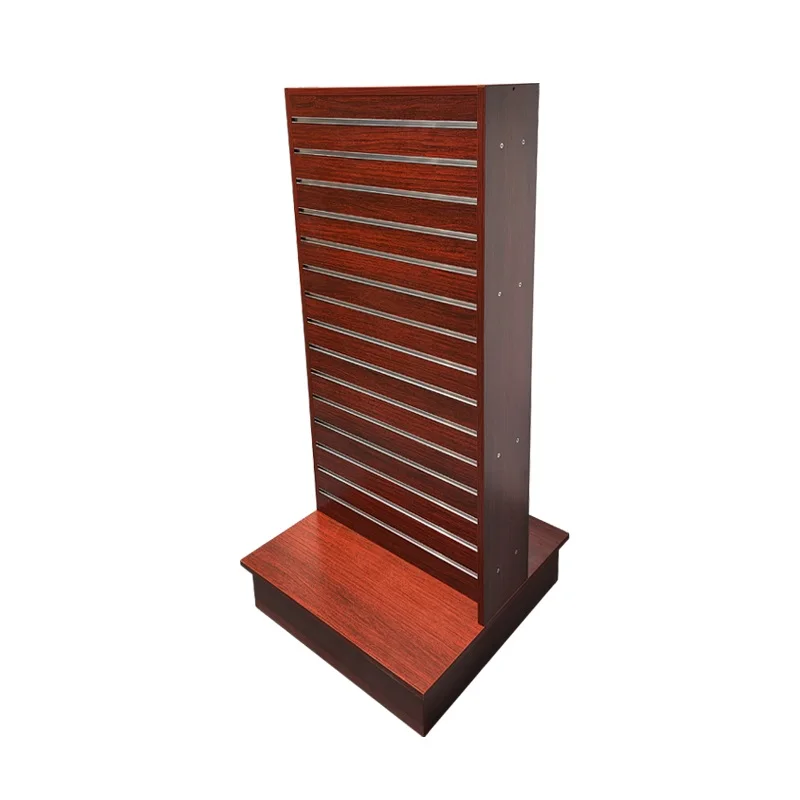 Custom.KIUYA Modern Hot Sale MDF Slatwall  Display Shelf 2 Way Slatwall Tower Display