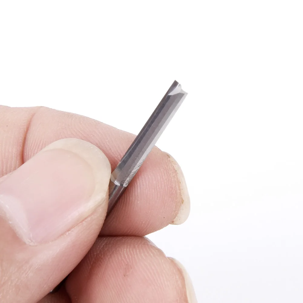 

10Pcs Straight Slot Carbide End Mill Cutters with 2 Flutes for Engraving on Multilayer Board MDF Foam and Plywood