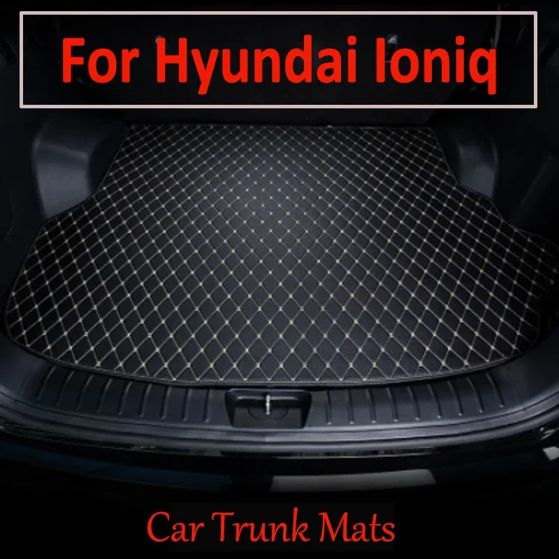 

Негибридный коврик в багажник автомобиля для Hyundai Ioniq 2015 ~ 2019, набор ковриков в багажник, водонепроницаемые защитные накладки, автомобильные аксессуары