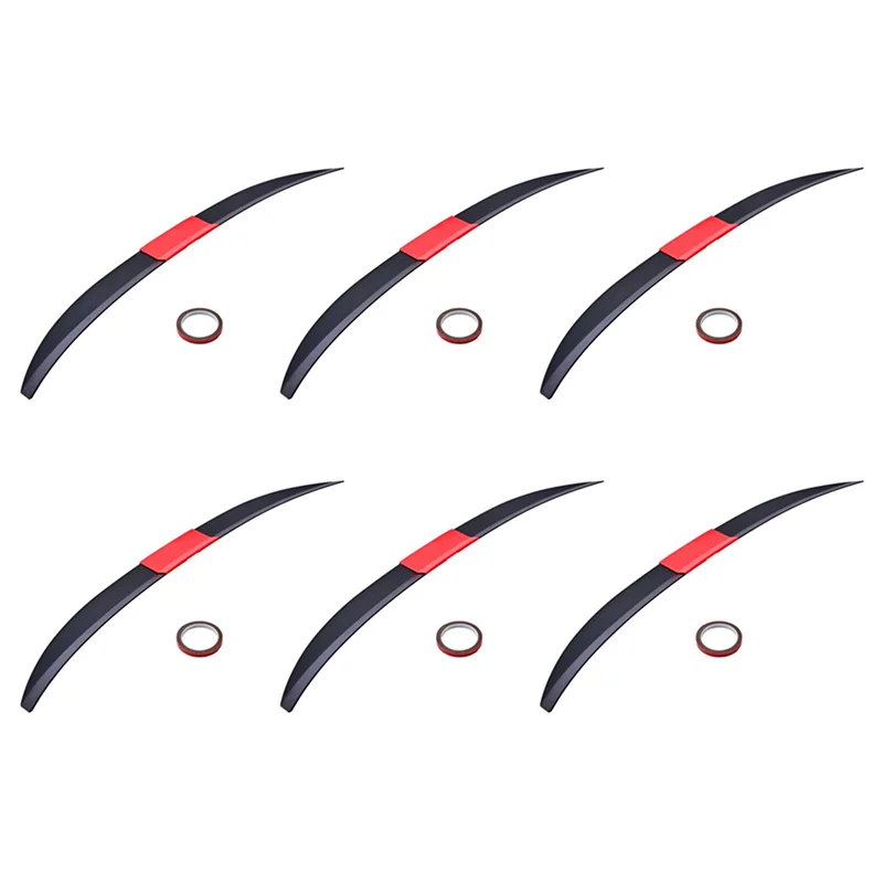 

AU63-6X Universal Car Spoiler, Adjustable Rear Trunk Spoiler Lip Roof Tail Wing Accessories, Black+Red