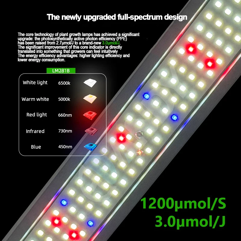 ضوء نباتي LED جديد، ضوء تكميلي للنباتات الداخلية 300 وات/400، ضوء النمو 2 × 4 قدم #2