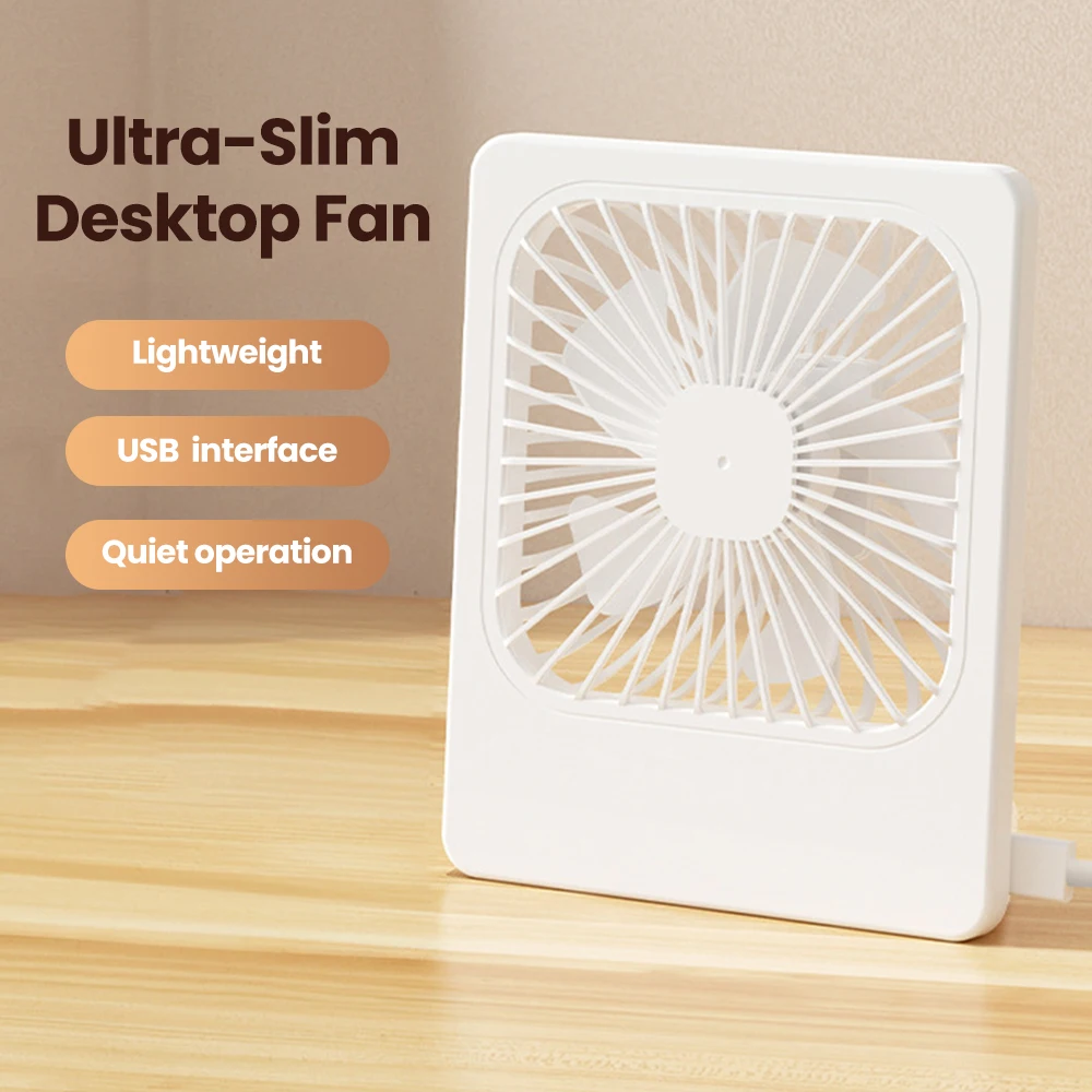 

Мини-USB-вентилятор с 5 лопастями, настольный, бесшумный, с питанием от USB-кабеля, Plug and Play, компактный, с 3D-воздушным потоком, для офисного стола