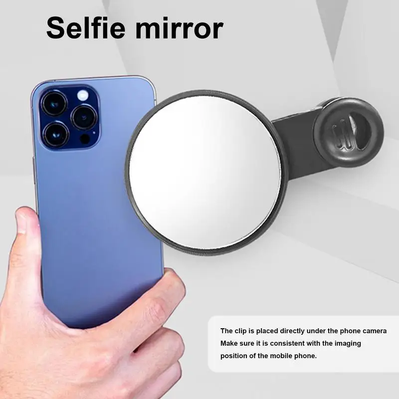 Cell Phone Camera Mirror Reflection Shooting Clip Universal Phone Reflection Clip Back Rear HD Lens Selfie Reflector Mirrors