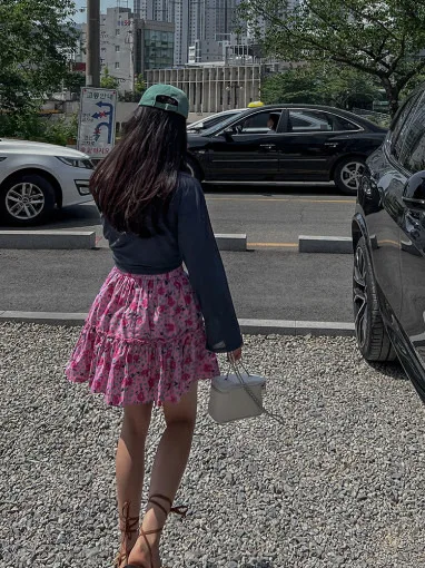 Slimming High Waist f Skirt with Ruffle Design for Women Ele Summer Chic Print Splicing Sle Ladies' Sweater