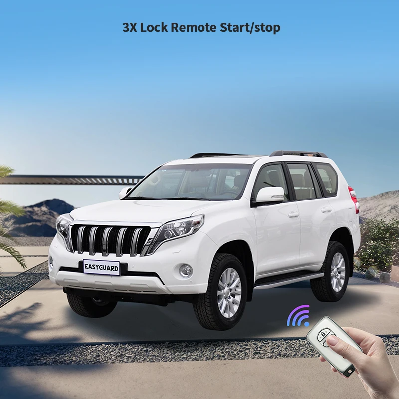 Easyguard Remote Starter Kit Voor Toyota Prado 2011-2017 Met Oem Drukknop Alleen Plug En Play 3X Lock om Remote Start/Stop